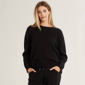 Naked Cashmere Campbell Ribbed Sweater Size Small  Black